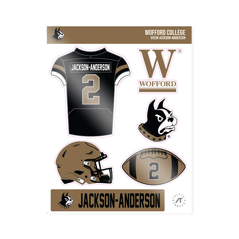 Wofford - NCAA Football : Ihson Jackson-Anderson - Sticker Sheet-0