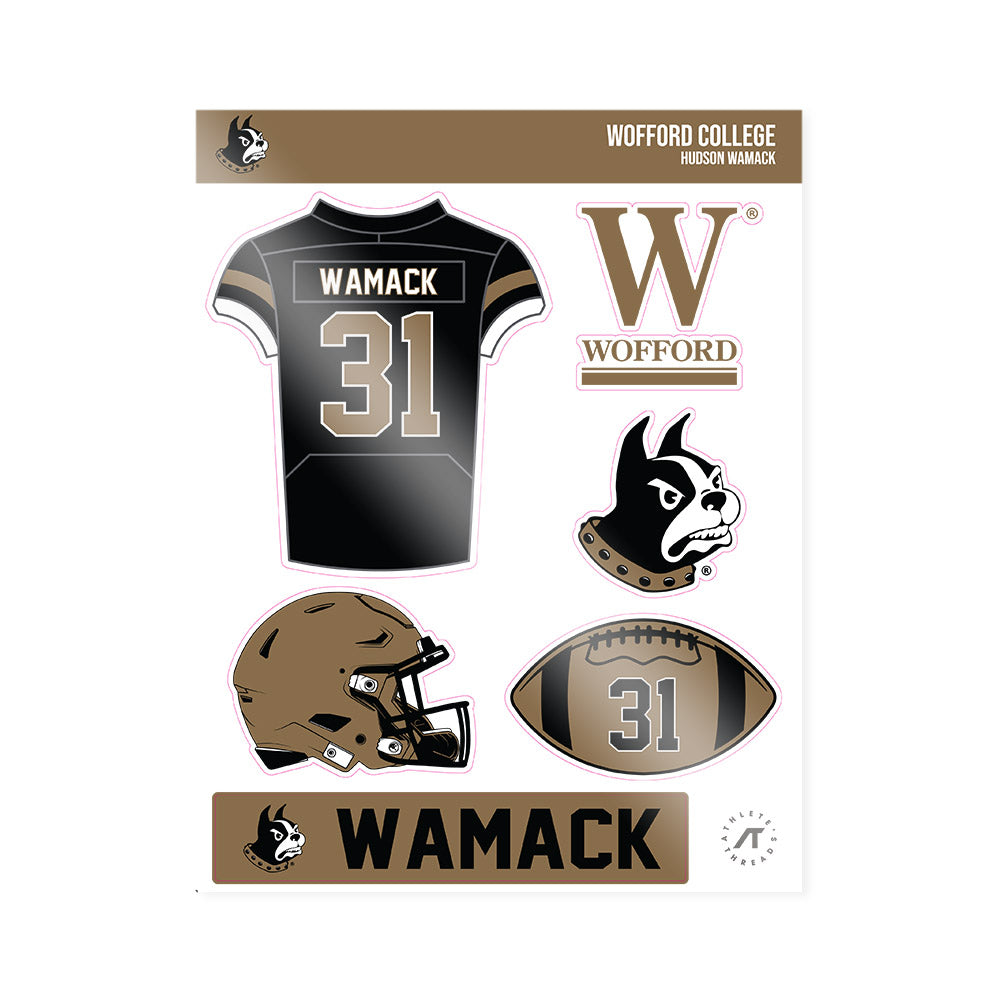 Wofford - NCAA Football : Hudson Wamack - Sticker Sheet-0