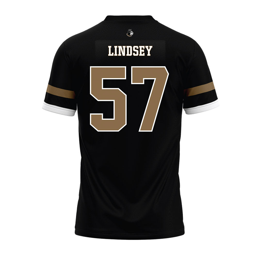 Wofford - NCAA Football : Von Lindsey - Black Premium Football Jersey-1