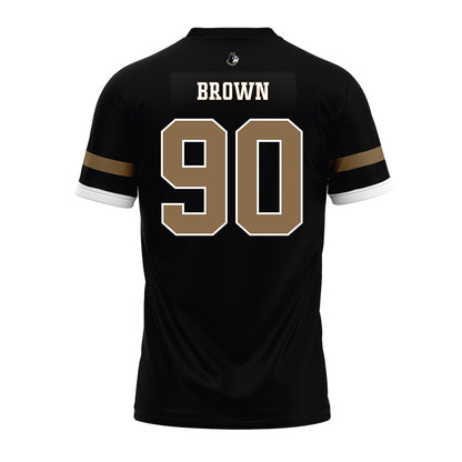 Wofford - NCAA Football : Omarion Brown - Black Premium Football Jersey-1