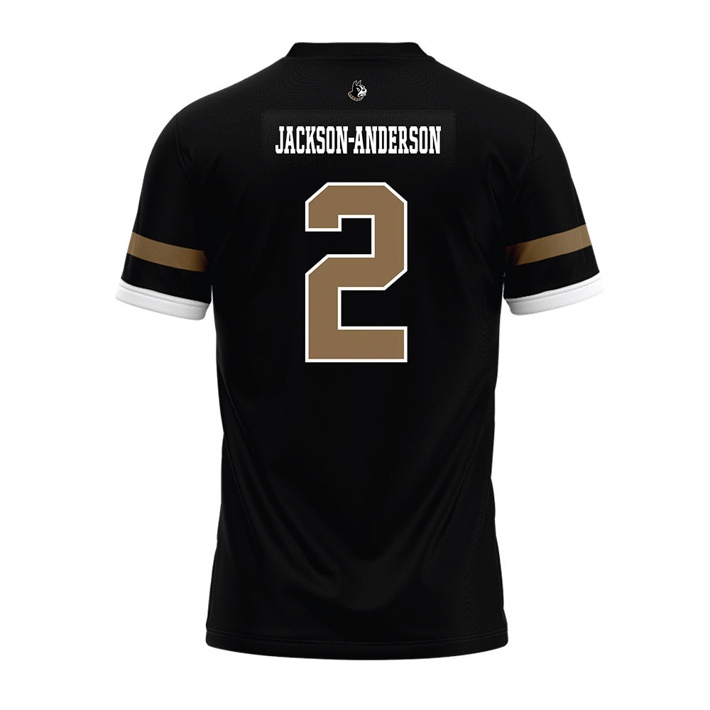 Wofford - NCAA Football : Ihson Jackson-Anderson - Black Premium Football Jersey-1