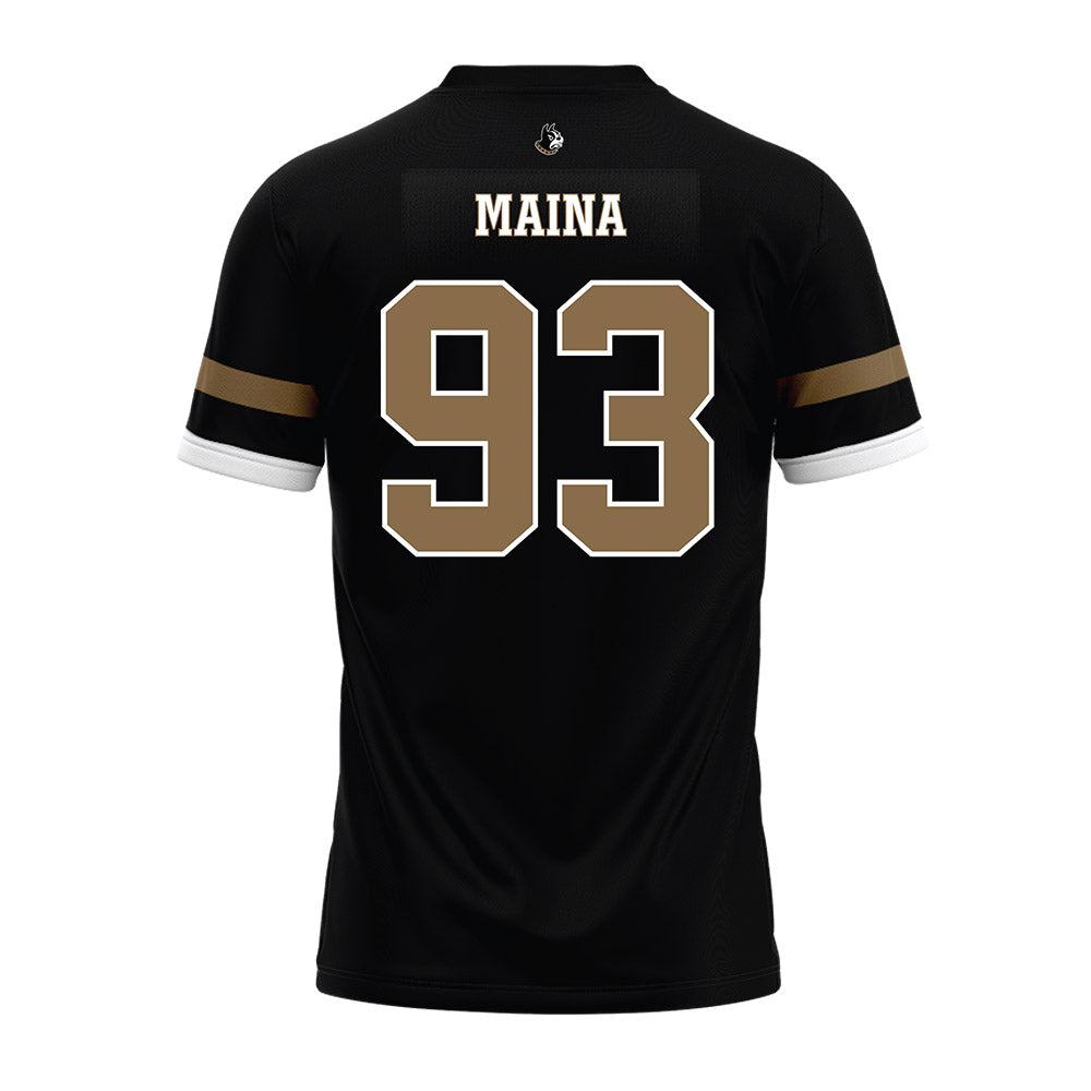 Wofford - NCAA Football : Brandon Maina - Black Premium Football Jersey-1