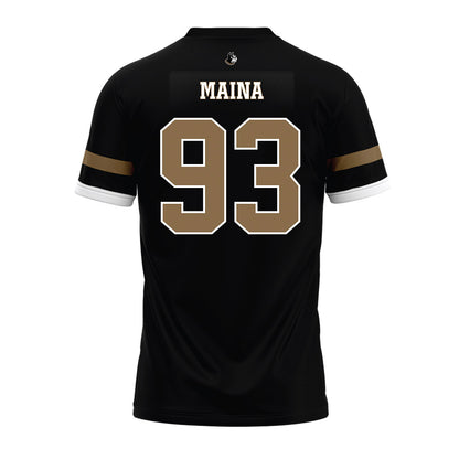 Wofford - NCAA Football : Brandon Maina - Black Premium Football Jersey-1