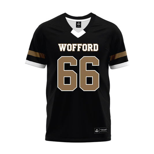 Wofford - NCAA Football : Justine McCante - Black Premium Football Jersey-0