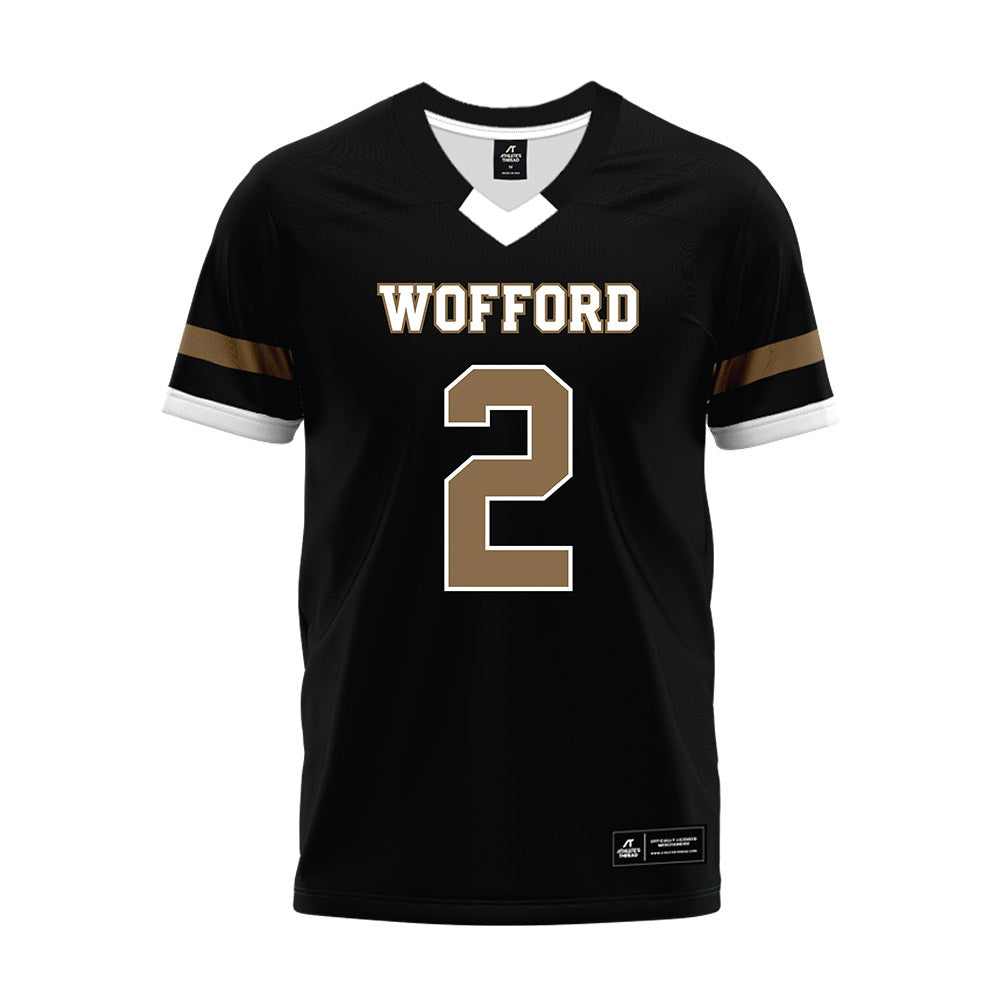 Wofford - NCAA Football : Ihson Jackson-Anderson - Black Premium Football Jersey-0