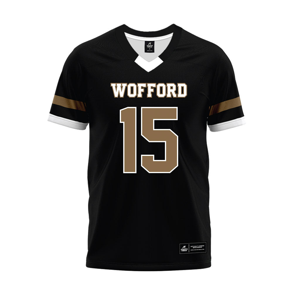Wofford - NCAA Football : Ethan Drumm - Black Premium Football Jersey-0