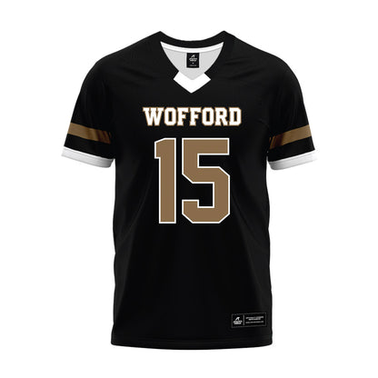 Wofford - NCAA Football : Ethan Drumm - Black Premium Football Jersey-0