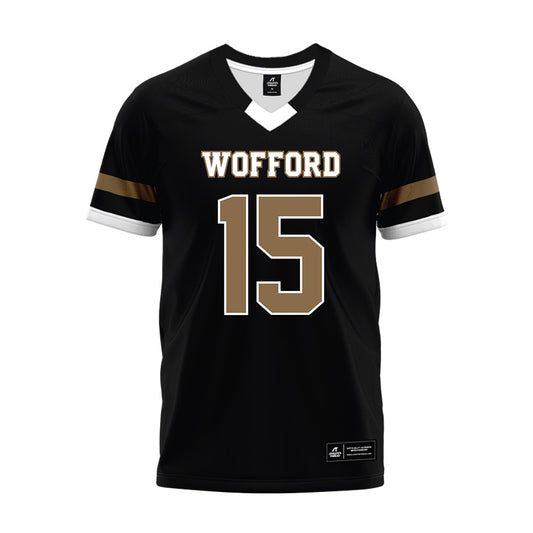 Wofford - NCAA Football : Ethan Drumm - Black Premium Football Jersey-0
