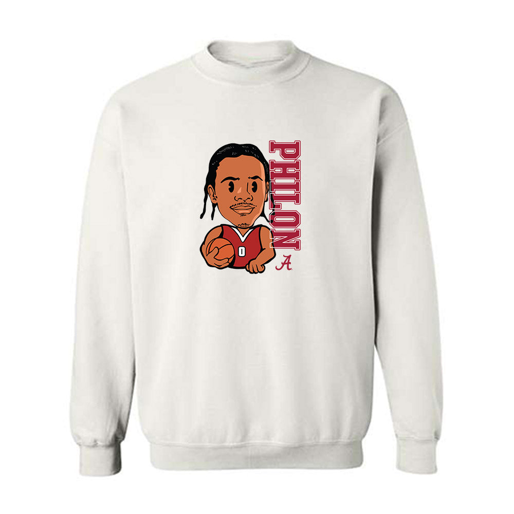 Alabama - NCAA Men's Basketball : Labaron Philon - Individual Caricature Crewneck Sweatshirt-0