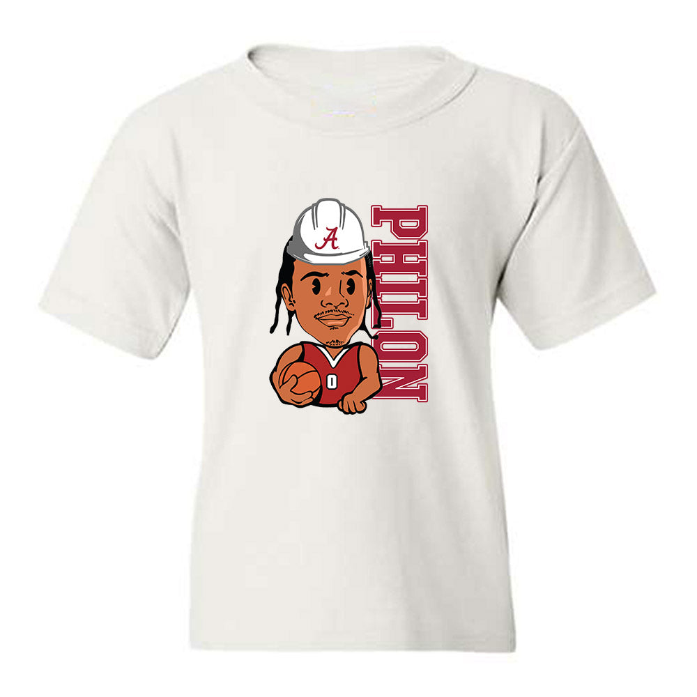 Alabama - NCAA Men's Basketball : Labaron Philon - Youth T-Shirt-0