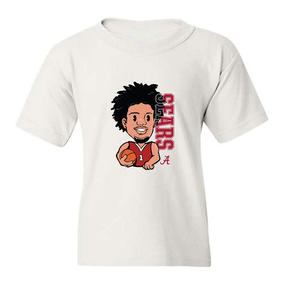 Alabama - NCAA Men's Basketball : Mark Sears - Individual Caricature Youth T-Shirt-0