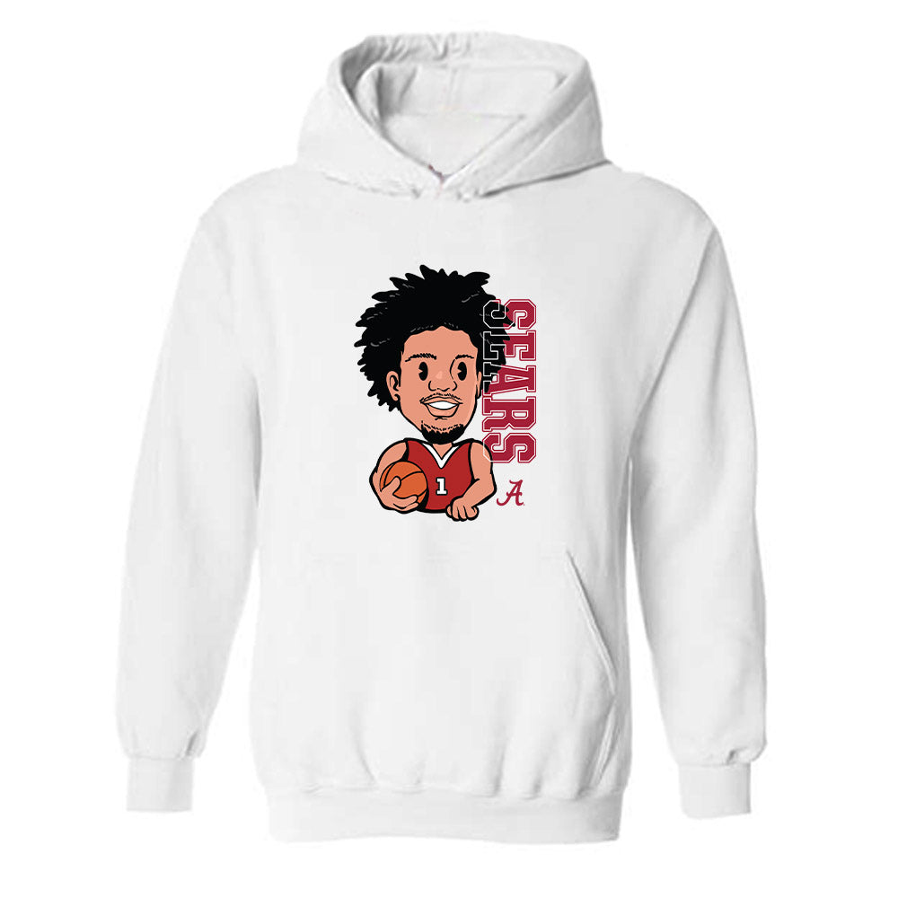 Alabama - NCAA Men's Basketball : Mark Sears - Individual Caricature Hooded Sweatshirt-0