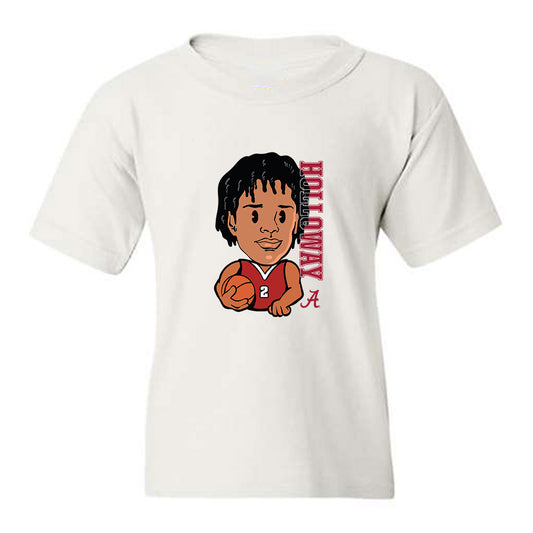 Alabama - NCAA Men's Basketball : Aden Holloway - Individual Caricature Youth T-Shirt-0