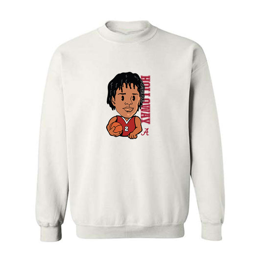 Alabama - NCAA Men's Basketball : Aden Holloway - Individual Caricature Crewneck Sweatshirt-0