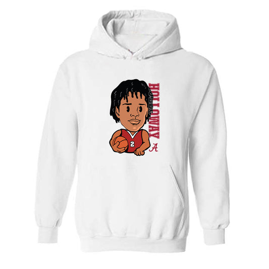 Alabama - NCAA Men's Basketball : Aden Holloway - Individual Caricature Hooded Sweatshirt-0