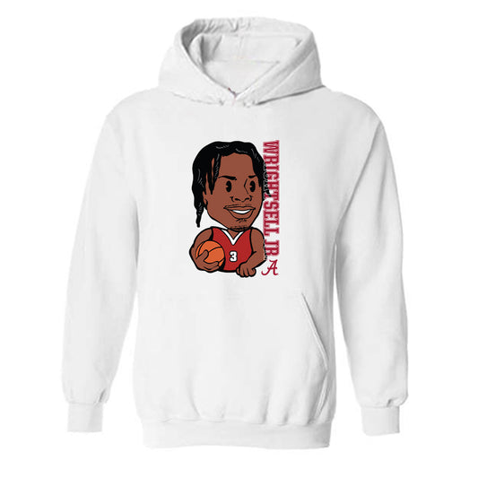 Alabama - NCAA Men's Basketball : Latrell Wrightsell Jr - Individual Caricature Hooded Sweatshirt-0