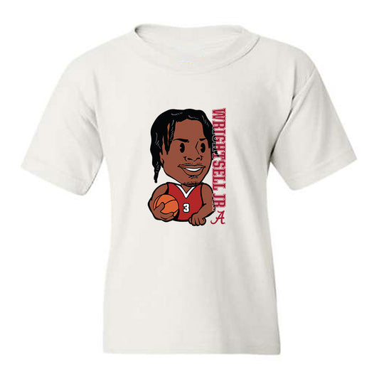 Alabama - NCAA Men's Basketball : Latrell Wrightsell Jr - Individual Caricature Youth T-Shirt-0