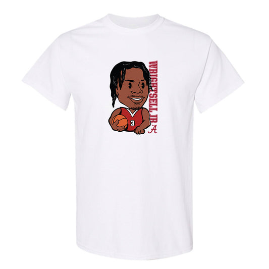 Alabama - NCAA Men's Basketball : Latrell Wrightsell Jr - Individual Caricature T-Shirt-0