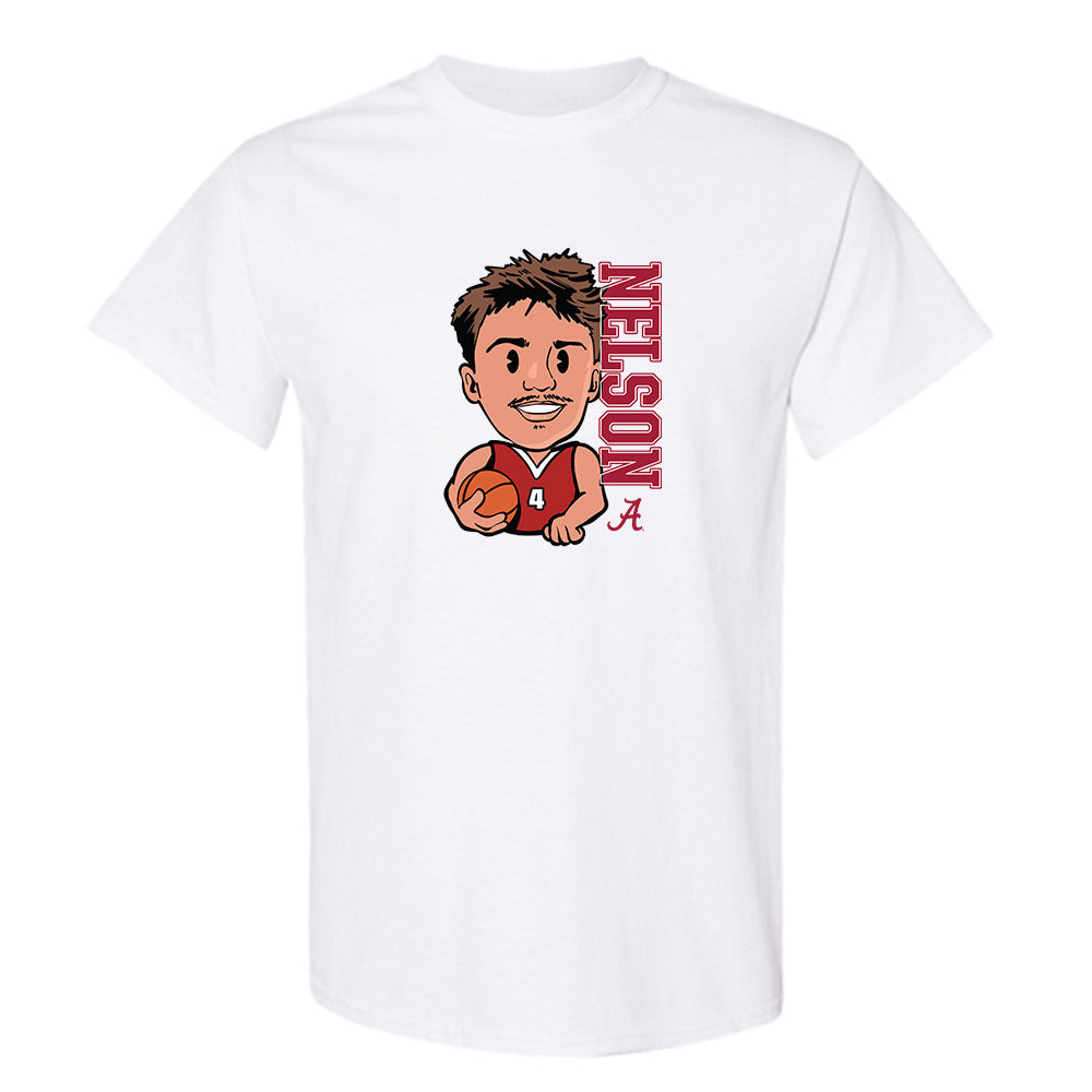 Alabama - NCAA Men's Basketball : Grant Nelson - Individual Caricature T-Shirt-0