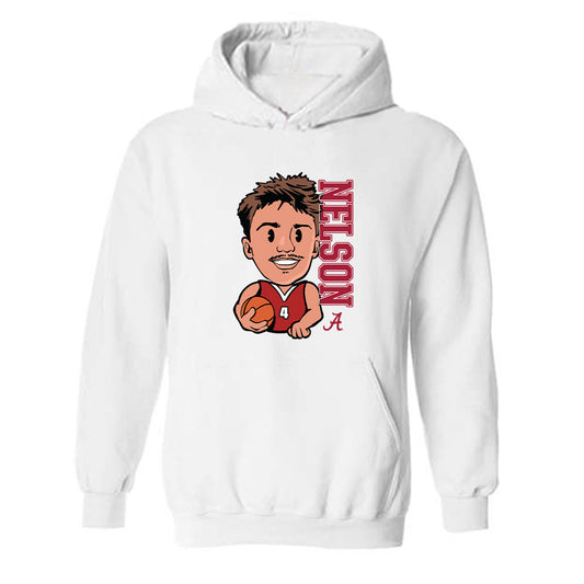 Alabama - NCAA Men's Basketball : Grant Nelson - Individual Caricature Hooded Sweatshirt-0