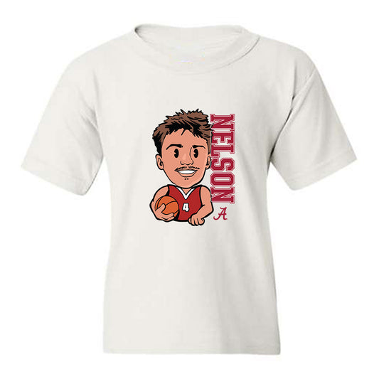 Alabama - NCAA Men's Basketball : Grant Nelson - Individual Caricature Youth T-Shirt-0