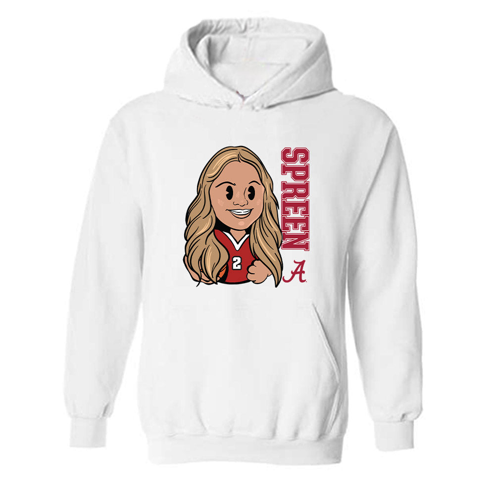 Alabama - NCAA Women's Basketball : Chloe Spreen - Individual Caricature Hooded Sweatshirt-0