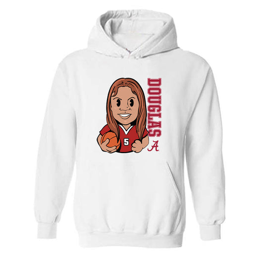 Alabama - NCAA Women's Basketball : Reychel Douglas - Individual Caricature Hooded Sweatshirt-0