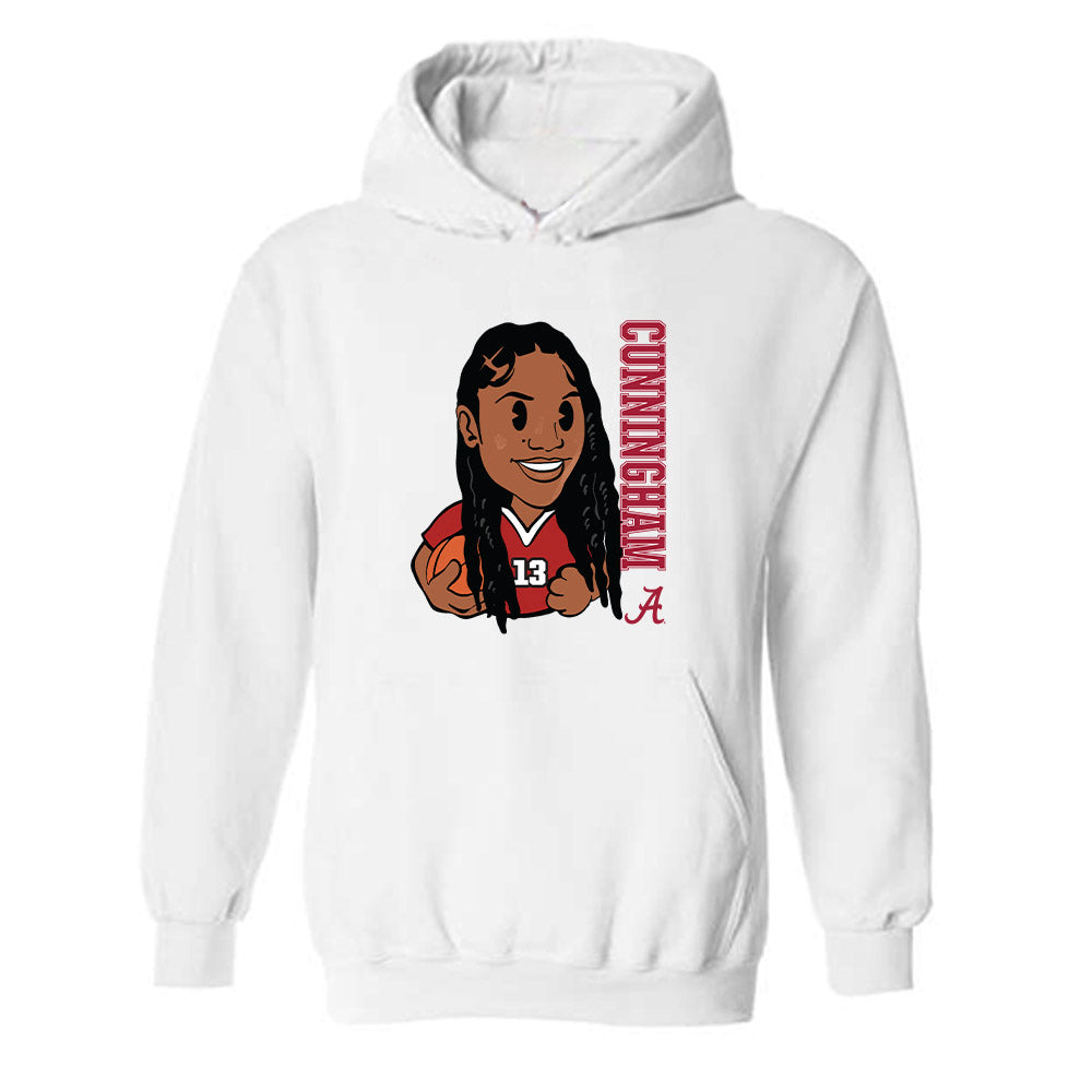 Alabama - NCAA Women's Basketball : Jeanna Cunningham - Individual Caricature Hooded Sweatshirt-0