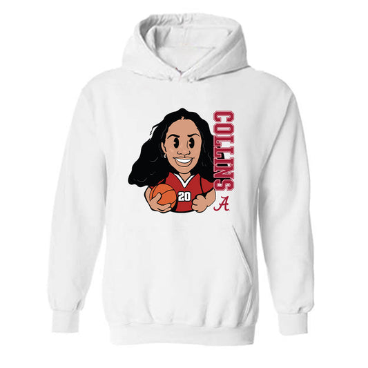 Alabama - NCAA Women's Basketball : Diana Collins - Individual Caricature Hooded Sweatshirt-0