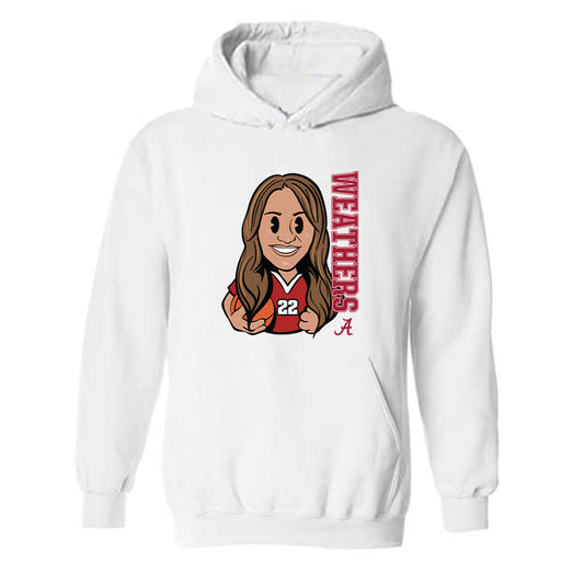 Alabama - NCAA Women's Basketball : Karly Weathers - Individual Caricature Hooded Sweatshirt-0