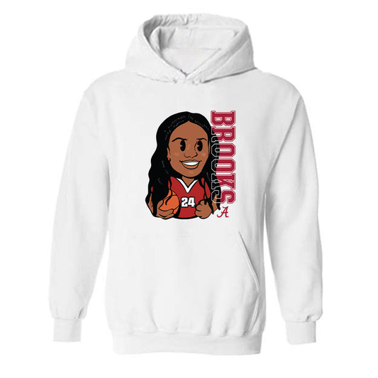 Alabama - NCAA Women's Basketball : Leah Brooks - Individual Caricature Hooded Sweatshirt-0