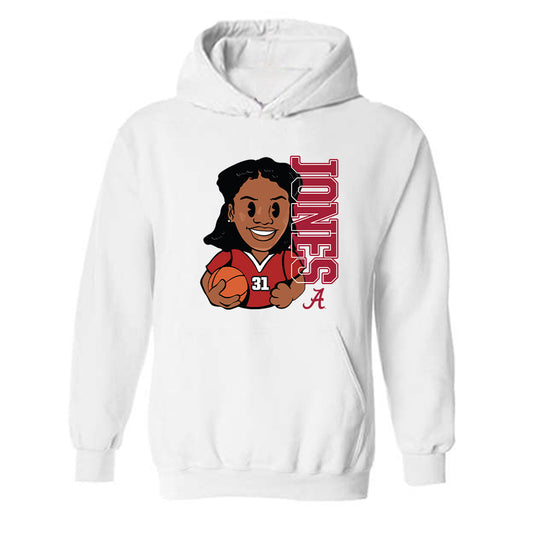 Alabama - NCAA Women's Basketball : Naomi Jones - Individual Caricature Hooded Sweatshirt-0