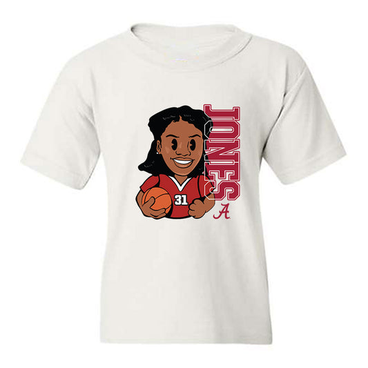 Alabama - NCAA Women's Basketball : Naomi Jones - Youth T-Shirt-0