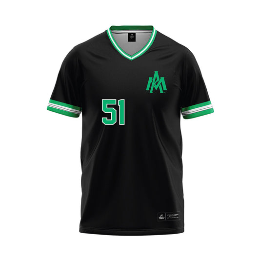 UAM - NCAA Baseball : Drew Burton - Black Baseball Jersey-0