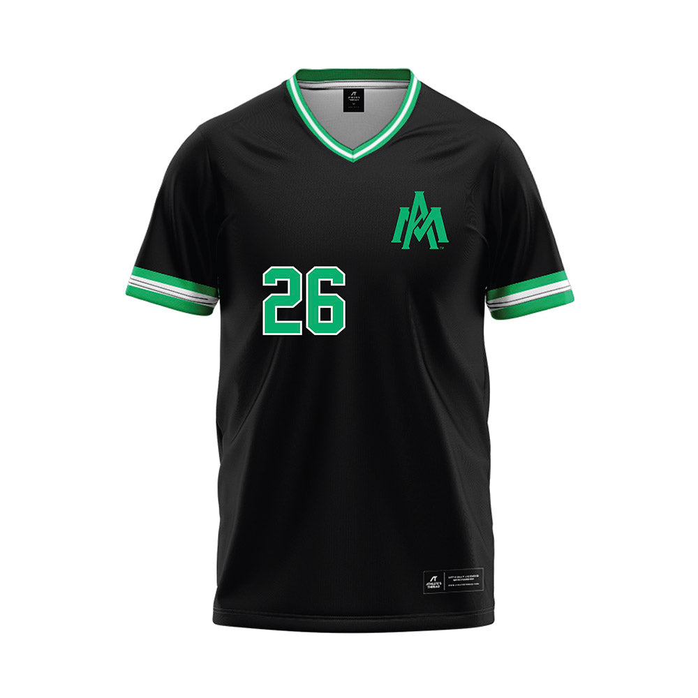 UAM - NCAA Baseball : Nathan McManus - Black Baseball Jersey-0