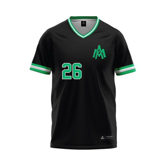 UAM - NCAA Baseball : Nathan McManus - Black Baseball Jersey-0