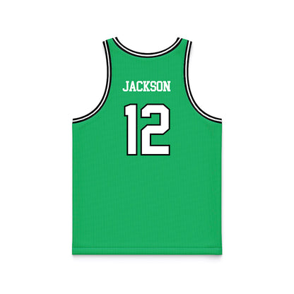 UAM - NCAA Men's Basketball : Isaac Jackson - Green Basketball Jersey-1
