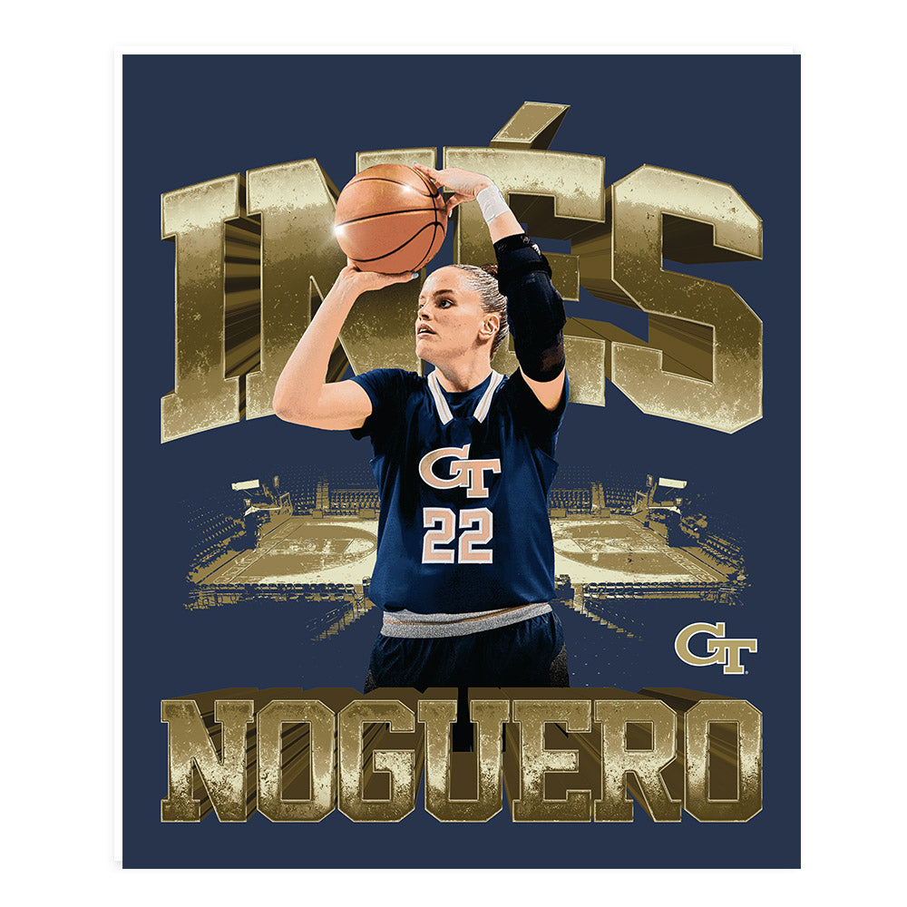 Georgia Tech - NCAA Women's Basketball : Ines Noguero - Player Collage Poster 20x24-0