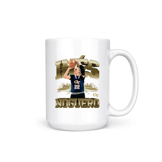 Georgia Tech - NCAA Women's Basketball : Ines Noguero - Player Collage Coffee Mug-0