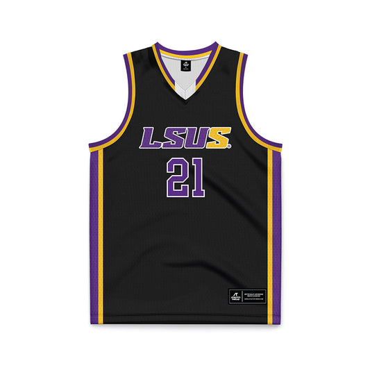 LSUS - NCAA Men's Basketball : Boldizsar Varga - Black Basketball Jersey-0