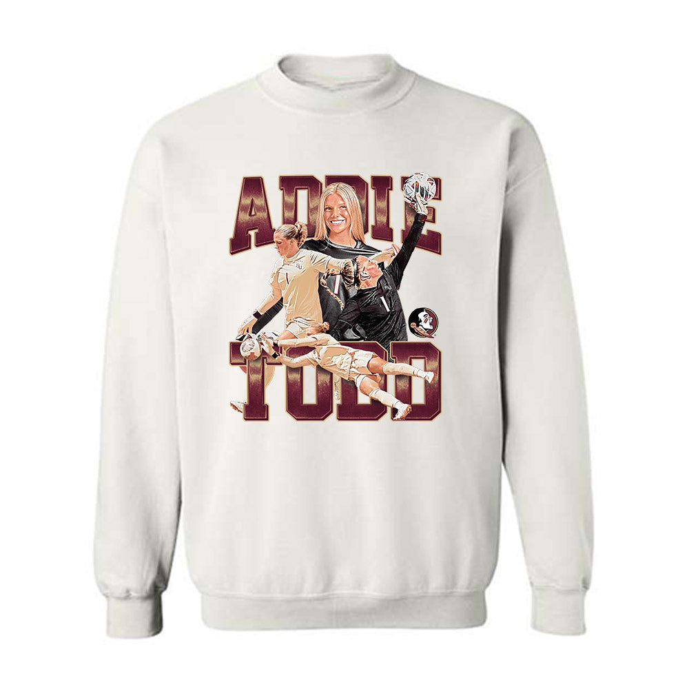 FSU - NCAA Women's Soccer : Adelyn Todd - Rising Spear Player Collage Crewneck Sweatshirt-0