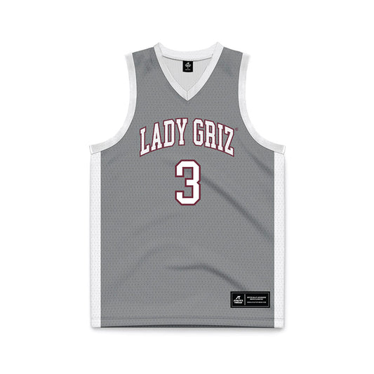Montana - NCAA Women's Basketball : Draya Wacker - Grey Basketball Jersey-0