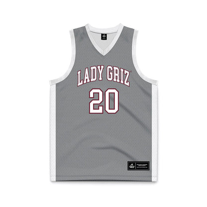 Montana - NCAA Women's Basketball : Remignton Ehrman - Grey Basketball Jersey-0