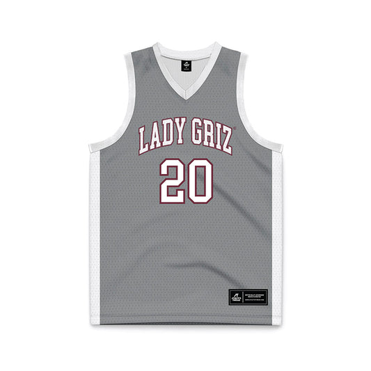 Montana - NCAA Women's Basketball : Remignton Ehrman - Grey Basketball Jersey-0