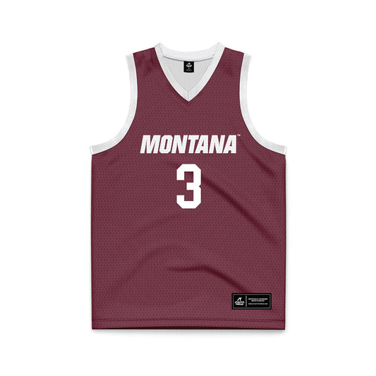 Montana - NCAA Women's Basketball : Draya Wacker - Maroon Basketball Jersey-0