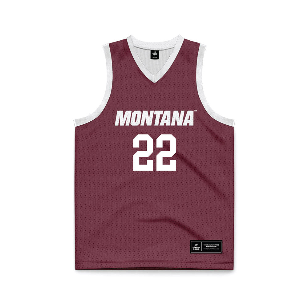 Montana - NCAA Women's Basketball : Ava Cossette - Maroon Basketball Jersey-0
