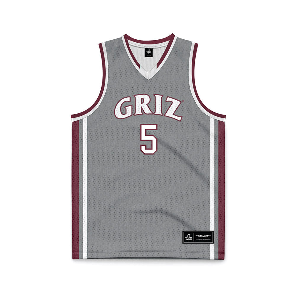 Montana - NCAA Men's Basketball : Amari Jedkins - Grey Basketball Jersey-0