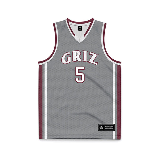 Montana - NCAA Men's Basketball : Amari Jedkins - Grey Basketball Jersey-0
