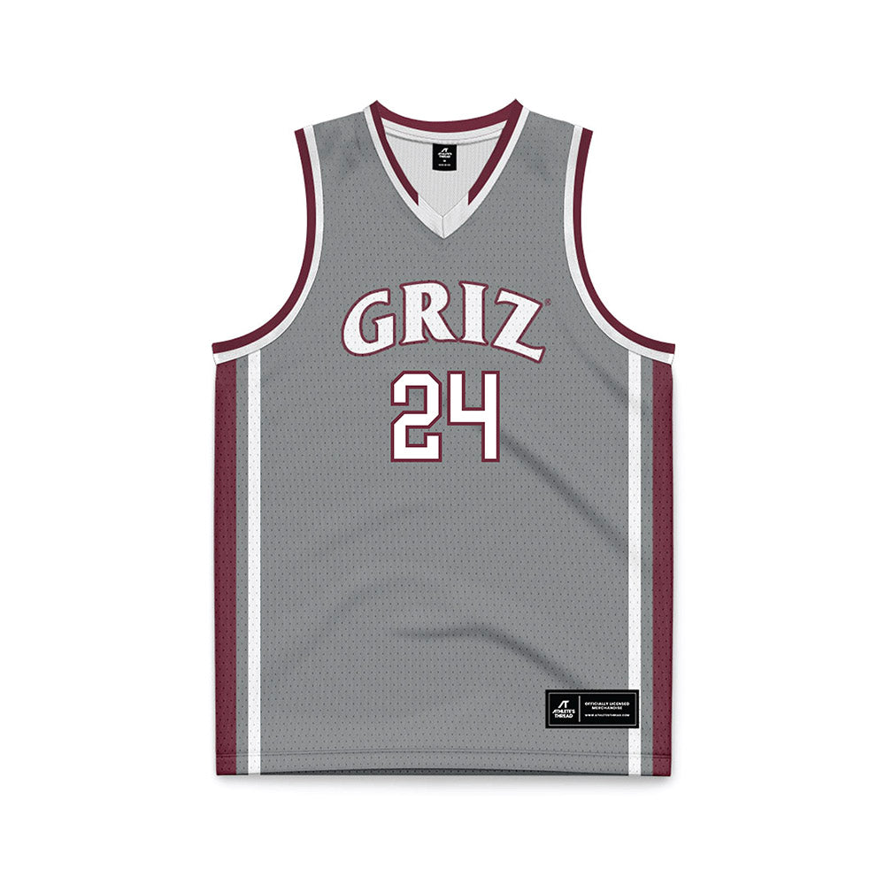 Montana - NCAA Men's Basketball : Kenyon Aguino - Grey Basketball Jersey-0