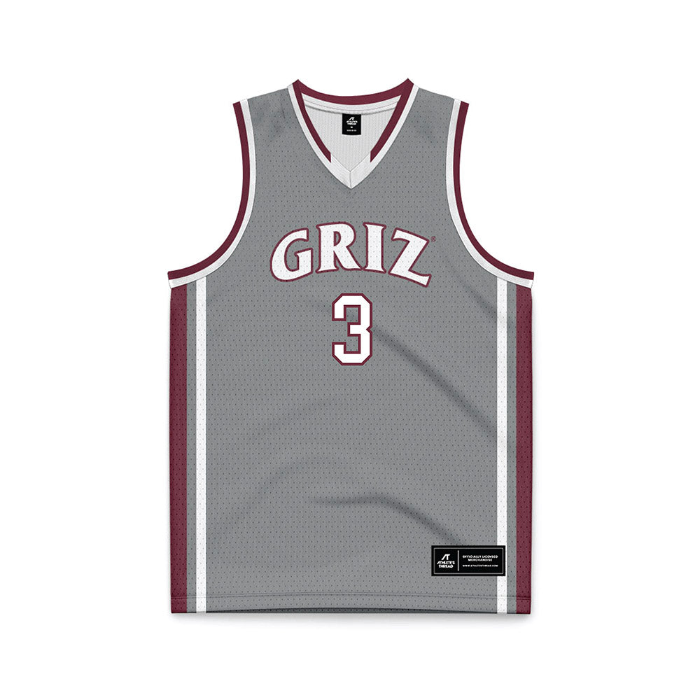 Montana - NCAA Men's Basketball : Brooklyn Hicks - Grey Basketball Jersey-0